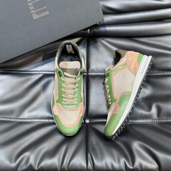 Green Dunhill Mens Mesh Breathable Sneakers - Picture 3 of 10